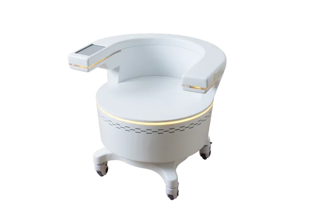 骨盤ケアチェアで産後ケアを受けるイメージ